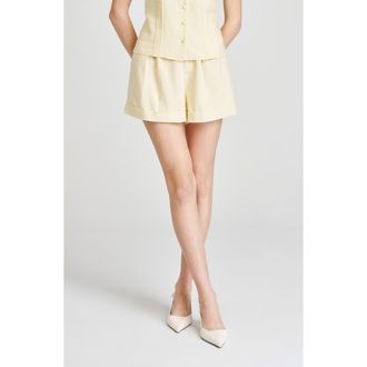 Wayf x Styled by COCO! Vera Linen Blend Shorts in Butter Yellow at Nordstrom Rack, Size Small