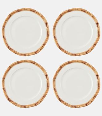 Les-Ottomans Bamboo set of 4 ceramic dessert plates