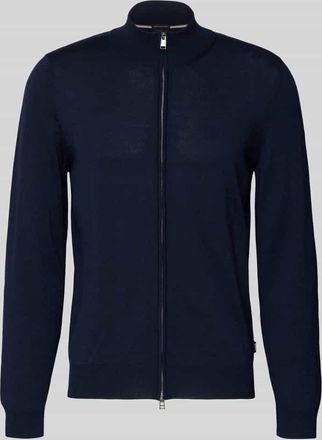 HUGO BOSS Cardigan mit Label-Detail Modell Balonso in Dunkelblau, Gr&ouml;&szlig;e XXXL