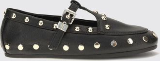 Ganni Ballerine Mary Jane in materiali riciclati con borchie e logo Butterfly