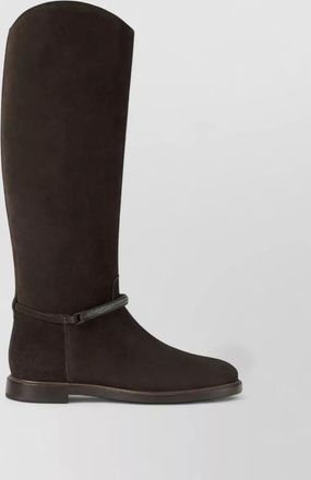 Brunello Cucinelli leather suede ankle boots