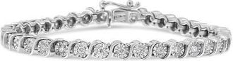 House of Brilliance 14K White Gold 1.00 Cttw Lab Grown Diamond S Link Tennis Bracelet at Nordstrom