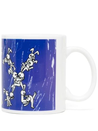 Natasha Zinko graphic-print mug - unisex - glass - One Size - Blue