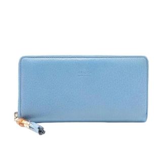 Gucci Pre-owned Wallets, female, Blue, Size: ONE SIZE Pre-owned Bamboo Leather Long Wallet