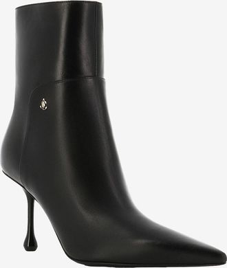 Jimmy Choo London Spitze Absatz-Stiefeletten aus Nappaleder Cycas 85