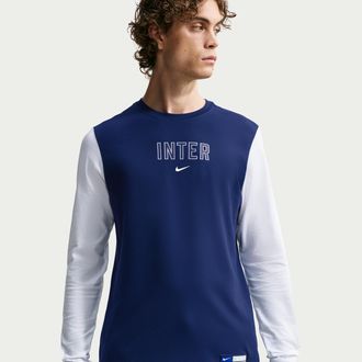 Nike Inter Milan Nike Mens Soccer Long-Sleeve T-Shirt in Blue | IQ5022-492