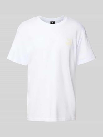 G-Star T-Shirt mit Label-Print in Weiss, Gr&ouml;&szlig;e L
