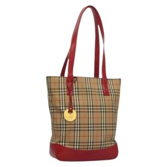 Burberry Pre-owned Tote Bags, female, Multicolor, Size: ONE SIZE Pre-owned Canvas Tote
