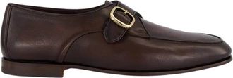 Santoni Carlos Single Monk Strap Schoen - Heren - Nette schoenen - Bruin - 38 EU - Leer - Schoenen