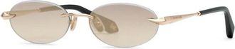 Roberto Cavalli Src 152M Zonnebrillen - Dames - Zonnebrillen - Geel - 55 MM - Accessoires