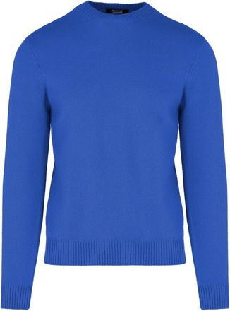 Bomboogie Maglione Girocollo in Lana Merino - - Knitwear - Uomo - Blu - S