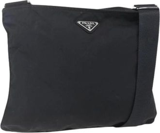 Prada Pre-owned Nylon Cross Body Tas - Dames - Vintage Schoudertas - Zwart - ONE Size - Nylon - Vintage