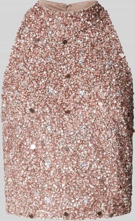 Lace & Beads Top mit Paillettenbesatz in Mauve, Gr&ouml;&szlig;e XXS