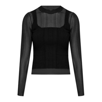 Sportmax Sportmax, Long Sleeve Tops, female, Black, Size: XS Buono Top