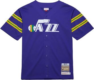 Mitchell & Ness Camicia New Orleans Jazz Full-Snap Shooting 1974 - Viola