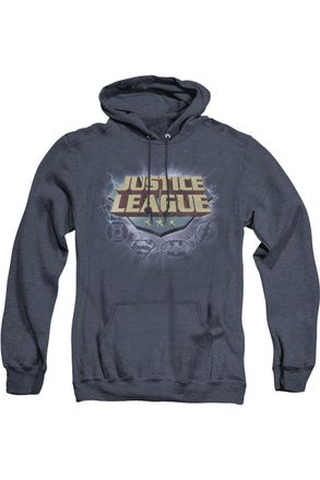 Gildan Justice League of America Storm Logo Adult Heather Hoodie / Hooded Sweatshirt