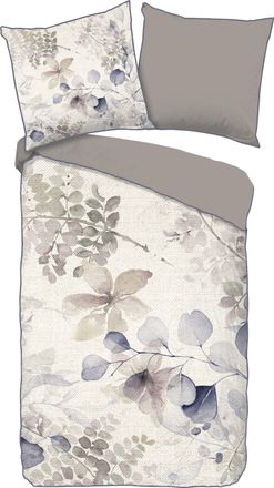 Descanso Wendebettwäsche »Fivien« 2 Stk. tlg. Baumwolle, Satin, 135x200, Biese, Reissverschluss, Wendeoptik, Sand