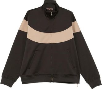Mastermind Japan Giacca sportiva a inserti con zip - Marrone