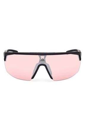 adidas Shield Sunglasses in Matte Black /Bordeaux Mirror at Nordstrom