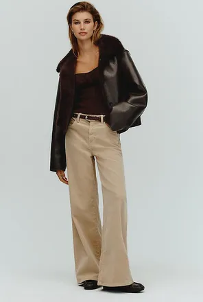 AG - Adriano Goldschmied Saige Corduroy High Rise Wide Leg Jeans
