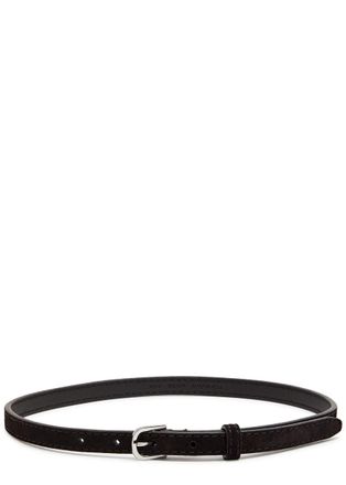 Toteme Thin Suede Belt - Chocolate - 90 (UK14/ L)