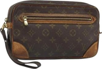 Louis Vuitton Pre-owned Clutches, female, Brown, Size: ONE SIZE Pre-owned Canvas Clutch
