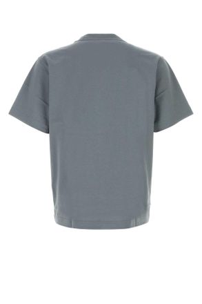 Burberry Mens Dark Grey Cotton T-Shirt Forecastgrey Exterior Exterior: T-shirts And Polos