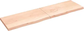vidaXL Vidaxl - Estante De Pared Madera Maciza Roble Sin Tratar 220x60x(2-6) Cm