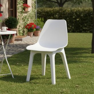 Dmora Dmora Chaise Avec Structure Renforc&eacute;e, Made In Italy, 45x50x51 Cm, Couleur Blanche