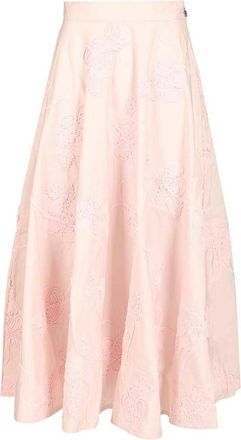 Rotate The Flower Maxi Light Pink Long Skirt