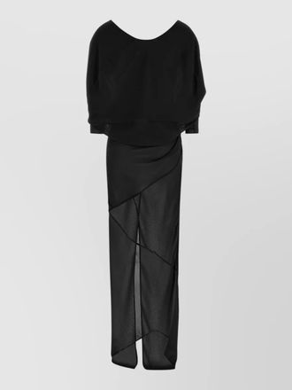 Entire studios asymmetrical skirt dress draped sheer wrap