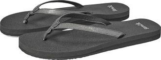 Sanuk Yoga Joy Ii Bling Womens Wedge Shoes Silver : 11 B - Medium, Synthetic