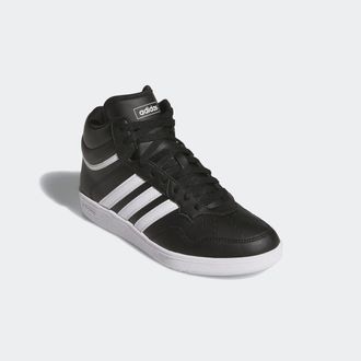 adidas Sneaker ADIDAS SPORTSWEAR HOOPS 4.0 MID, Damen, Gr. 38,5, schwarz-weiss (core schwarz, cloud wei&szlig;, core schwarz), Synthetik, Schuhe Sneaker