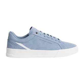 Tommy Hilfiger Schoenen, Heren, Blauw, 46 EU, Polyester, Suede Court Trainers