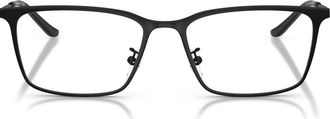 Emporio Armani 55mm Pillow Optical Glasses in Matte Black /Demo Lens at Nordstrom