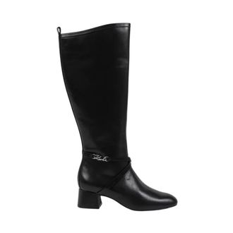 Karl Lagerfeld Bonnie Hoge Laarzen - Dames - Hoge Laarzen - Zwart - 37 EU - Leer - Schoenen