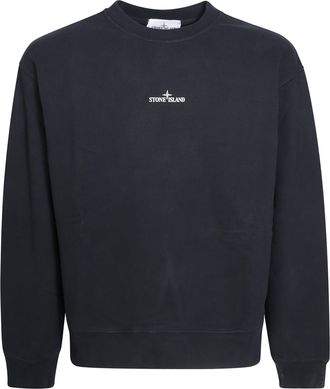Stone Island Minimalistic Black Compass Sweatshirt