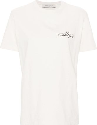 Golden Goose logo-print cotton T-shirt - women - Cotton - L - White