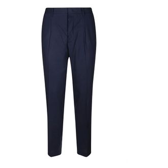 Hindustrie Chinos, male, Blue, L, Blue Chino Trousers Elegant Style