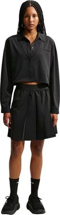 Nike 24.7 PerfectStretch Cropped Long-Sleeve Shirt - Dames - Sport - Zwart - Maat: M Leer