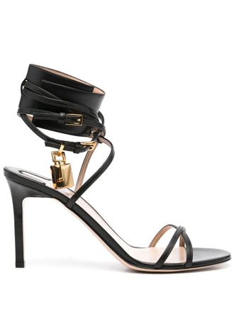 Tom Ford 100 mm sandalen met hangslot - Zwart