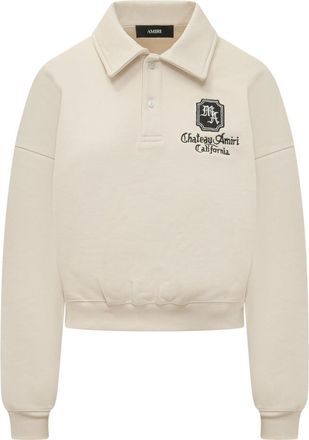 Amiri Beige Embroidered Shirt Collar Sweater