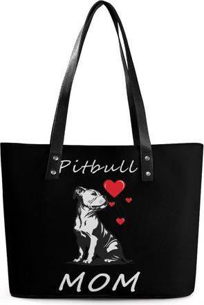 Generic Pitbull Mom Tote Bags for Women Cute Shoulder Purses Handbags