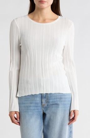 1.State Pointelle Knit Flare Sleeve Sweater in New Ivory at Nordstrom Rack, Size Xx-Small