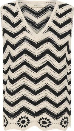Cream Truien & Vesten, Dames, Veelkleurig, Xl/2Xl, V-hals Breiwerk