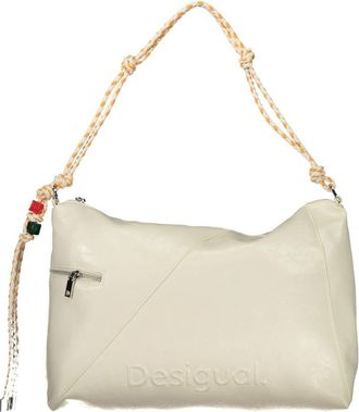 Desigual Half Logo Bag Leiria 2.0 - Dames - Schoudertassen - Wit - ONE Size - Polyester - Tassen