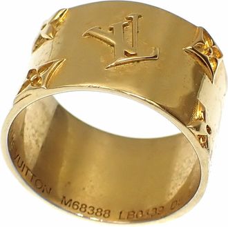 Louis Vuitton Gold Gold Plating Band Ring (Pre-Owned)