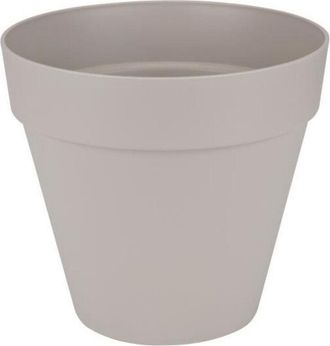 ELHO Maceta Redonda Con Ruedas Loft Urban - &Oslash; 50 Cm - Gris C&aacute;lido