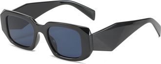 Generic Square Mens Vacation Sunglasses, Outdoor Commuting Shopping Womens Decorative Sun Glasses(Black)