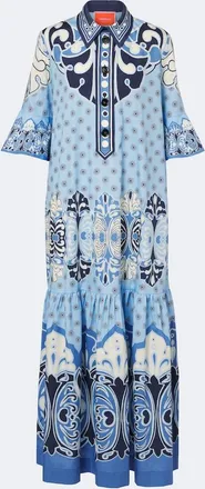 La DoubleJ Artemis printed cotton poplin maxi dress